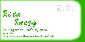 rita knezy business card